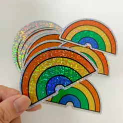 Custom glitter stickers