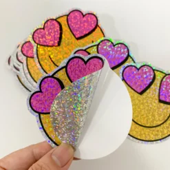 Custom glitter stickers